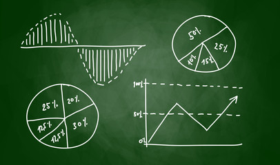 Drawing of graph on blackboard