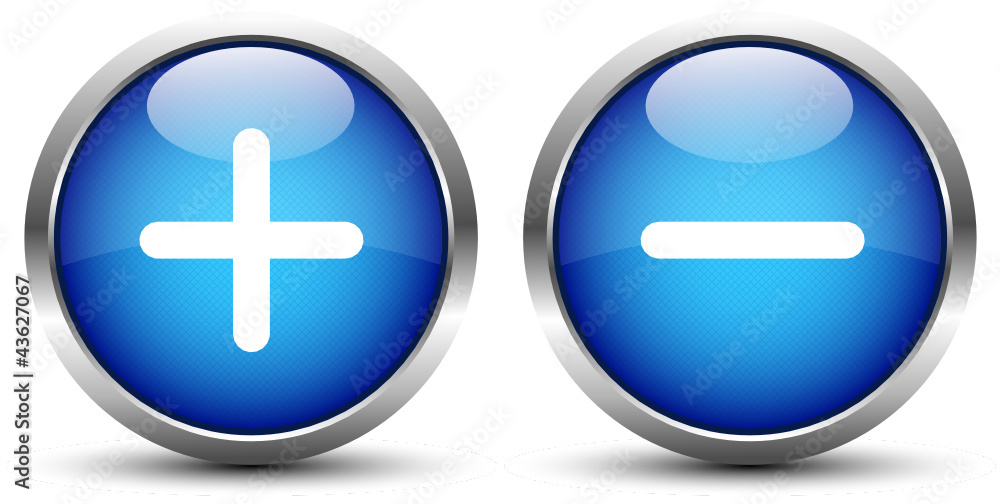 ± Button Plus Minus Button Stock Vector | Adobe Stock