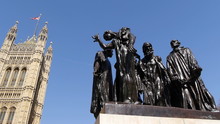 The Burghers Of Calais Statue By UK Parliament.
