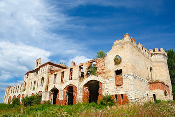 The historic architecture of a summer day in the sky. Manor Khra