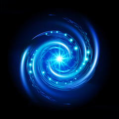 Wall Mural - blue spiral vortex