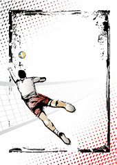 Wall Mural - volleyball  poster