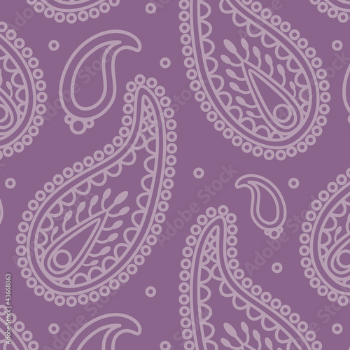 Tapeta ścienna Fioletowy wzór paisley