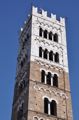 Wall Mural - A tower with triforiums in Lucca Tuscany Italy