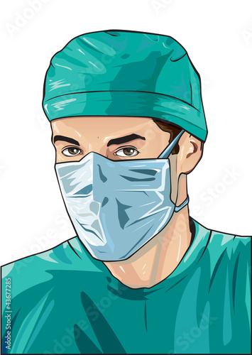 male doctor with surgical mask Stock Vector | Adobe Stock