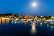 © anshar73 - Aerial View on Illuminated Coast of Island Ciovo in the Night, C