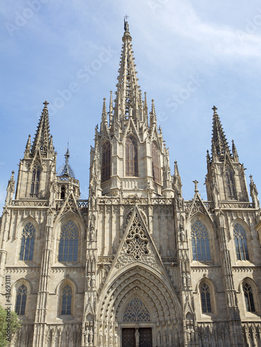 Fotoboard na płycie Katedra santa eulalia, barcelona, ​​hiszpania