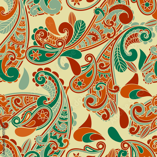 Tapeta ścienna Wektor wzór bez szwu paisley