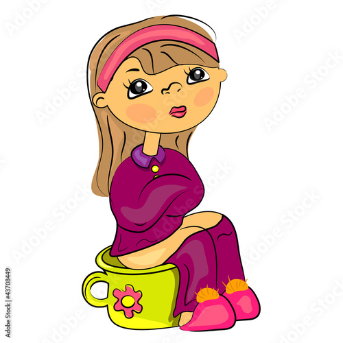 Little Girl Toilet Painting Baby Hygiene Shower Icon Buy This Stock Vector And Explore Similar Vectors At Adobe Stock Adobe Stock