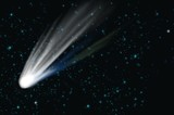 Kometa na rozgwieżdżonym niebie