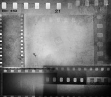 Grey Film Strip Movie Negatives Background