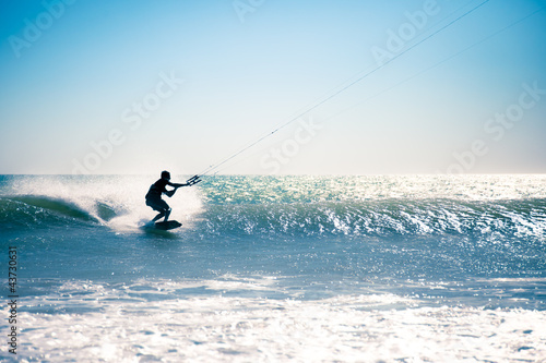 Fotoboard na płycie Kite surfing w fale.