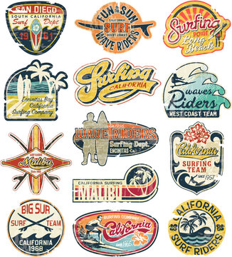 california vintage stickers grunge collection