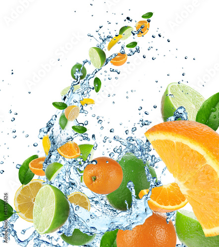 Fototapeta dla dzieci Fresh fruit in water splash