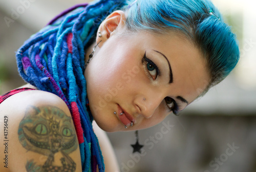 Fotografia  Portrait of pierced teen girl