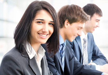 Wall Mural - Business woman with colleagues