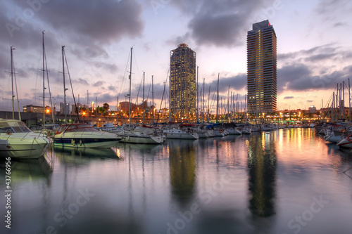 Naklejka samoprzylepna Port olimpic, barcelona, ​​hiszpania