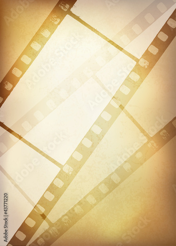 Naklejka dekoracyjna Vintage film strip background, vector illustration, EPS10