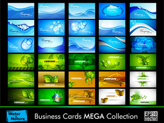Wall Mural - nature and water business card set