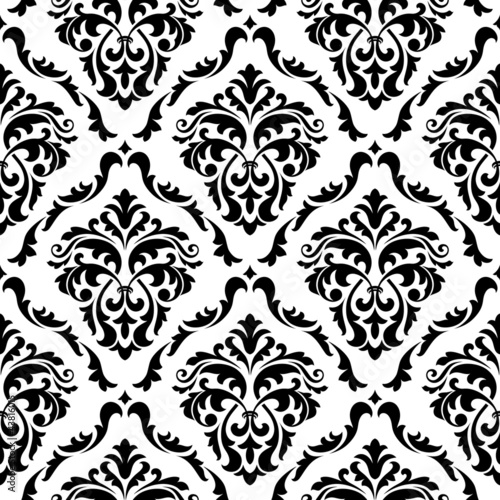 Fototapeta na wymiar Medieval floral seamless