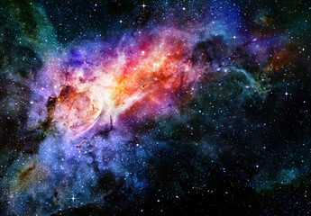Wall Mural - starry deep outer space nebula and galaxy