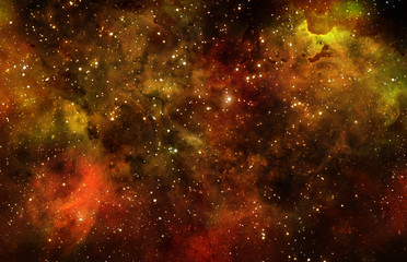 Wall Mural - starry deep outer space nebula and galaxy