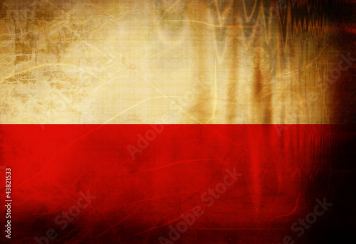 Board z aluminiowym obramowaniem Polska flaga