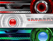 horizontal a banner with the abstract mechanism