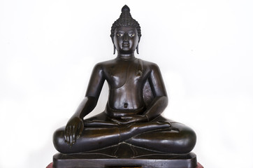 black buddha statue