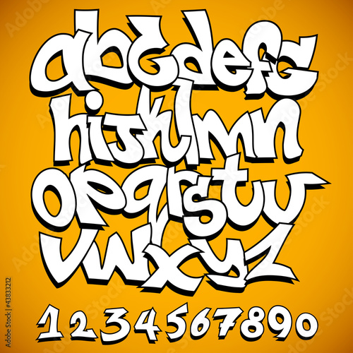 Board z aluminiowym obramowaniem Graffiti czcionki