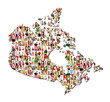 © Doreen Salcher - map of canada with a lot of people portraits