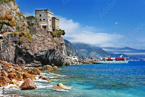 Obraz na płótnie canvas trzyczęściowy "tryptyk" Piękne Włochy - Monterosso, Cinque Terre
