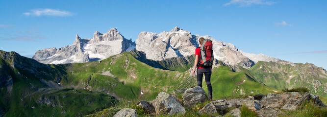 Canvas Print - Wandern in den Alpen