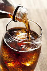 Refreshing Brown Soda with Ice