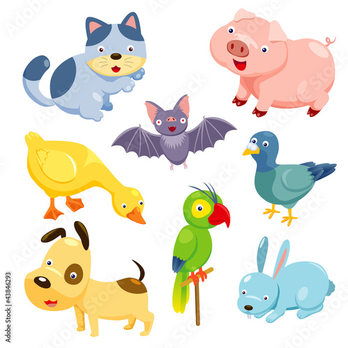 Naklejka dekoracyjna Cute animals set