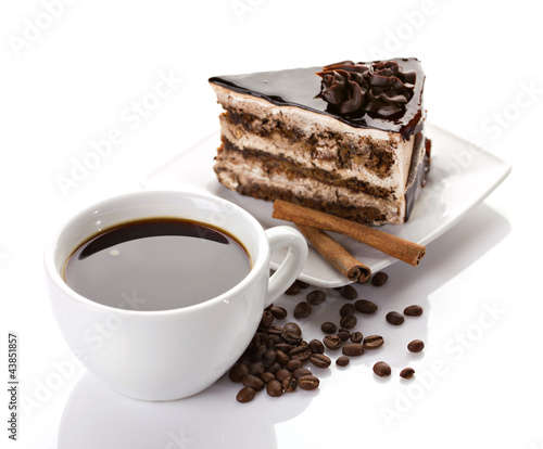 Nowoczesny obraz na płótnie Kawa z ciastem