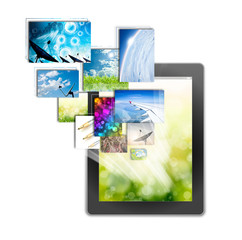 tablet pc, isolated on background white