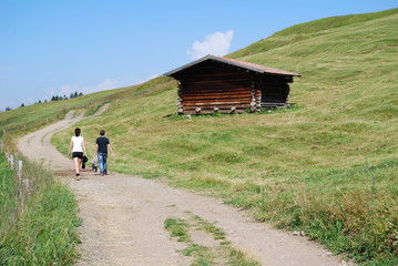 camminare sull'alpe di siusi