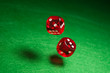 Rolling red dice