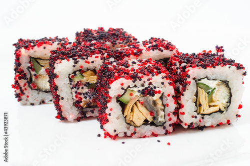 Tapeta ścienna Różne rodzaje sushi i sashimi
