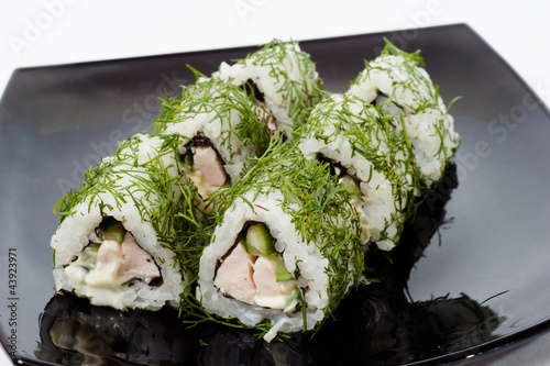 Tapeta ścienna Różne rodzaje sushi i sashimi