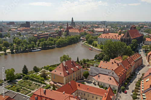 Naklejka dekoracyjna Panorama starego Wrocławia