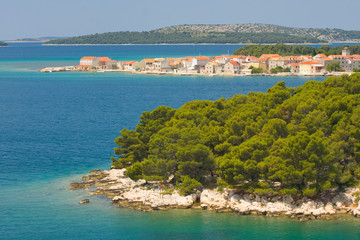 Wall Mural - Panoramic views of the croatian coast, Dalmatia