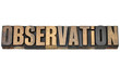 © MarekPhotoDesign.com - observation word in wood type