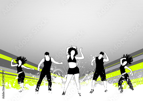 Board z aluminiowym obramowaniem Taniec fitness