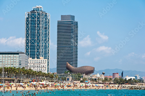 Fotoboard na płycie Plaża barceloneta.