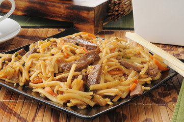 Canvas Print - Beef lo mein