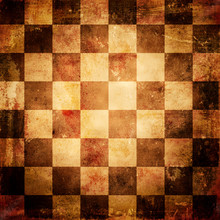 Grunge Chessboard Poster