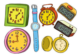 clock and watch doodle