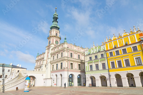 Naklejka na szybę Town Hall, Main Square (Rynek Wielki), Zamosc, Poland